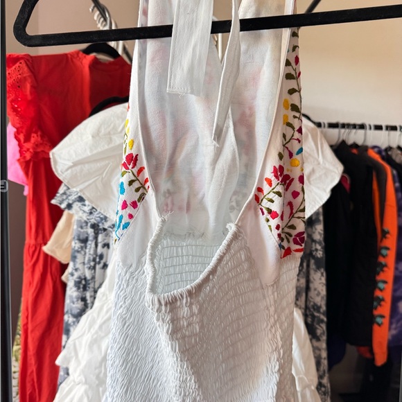 White Dress with Colorful Embroidery custom made - Picture 2 of 6